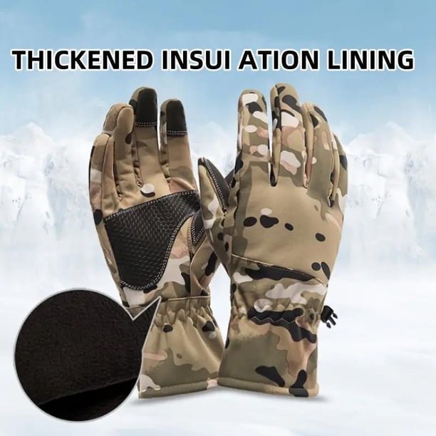 Single Sword Softshell Soğuk, Rüzgar ve Su Geçirmez Dokunmatik Eldiven, Motosiklet ve Taktik Eldiven (MULTİCAM-XL)