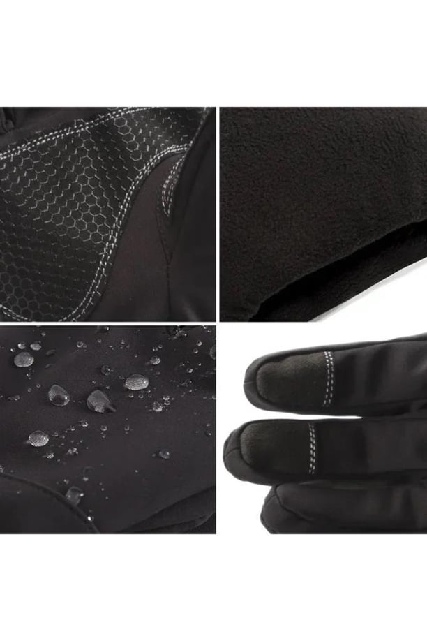 Single Sword Softshell Soğuk, Rüzgar ve Su Geçirmez Dokunmatik Eldiven, Motosiklet ve Taktik Eldiven (SİYAH-XL)