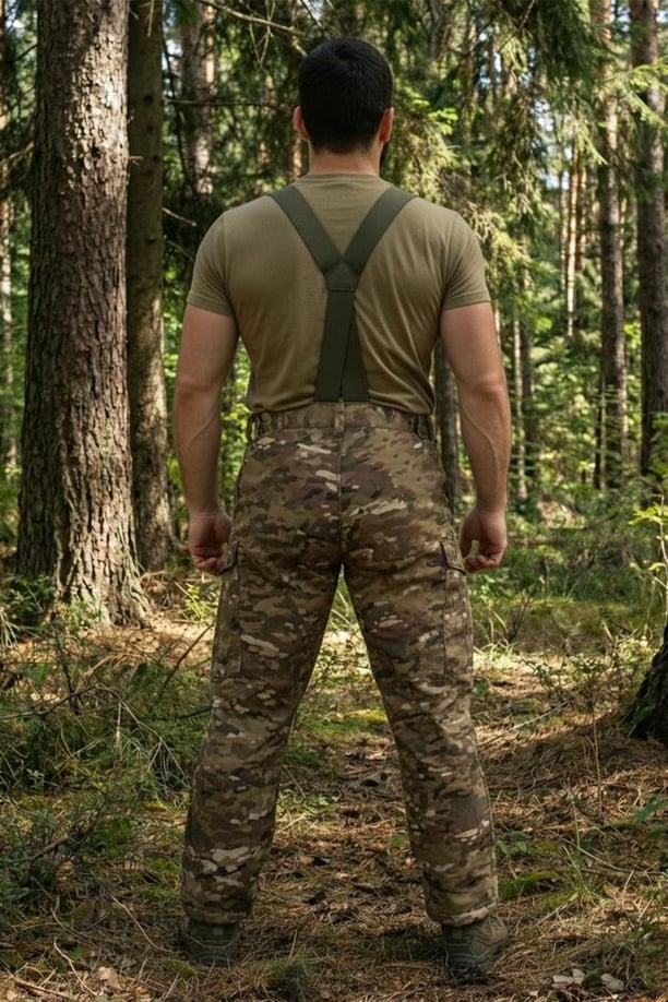 Single Sword Softshell Su Geçirmez İçi Polarlı Salopet Pantolon (MULTİCAM-2XL)