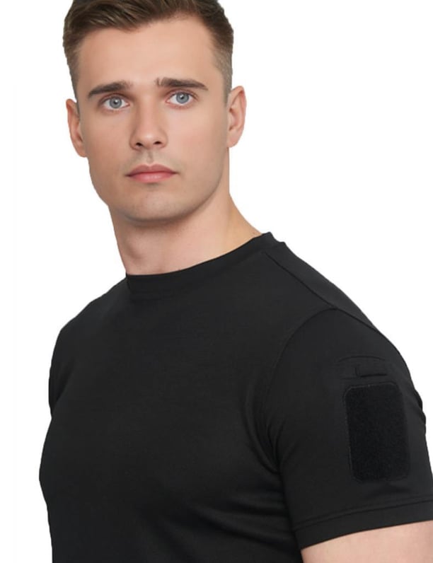 Single Sword SS Yakasıız Kısa Kol Tişört – LACOS Kumaş (SİYAH-XL)