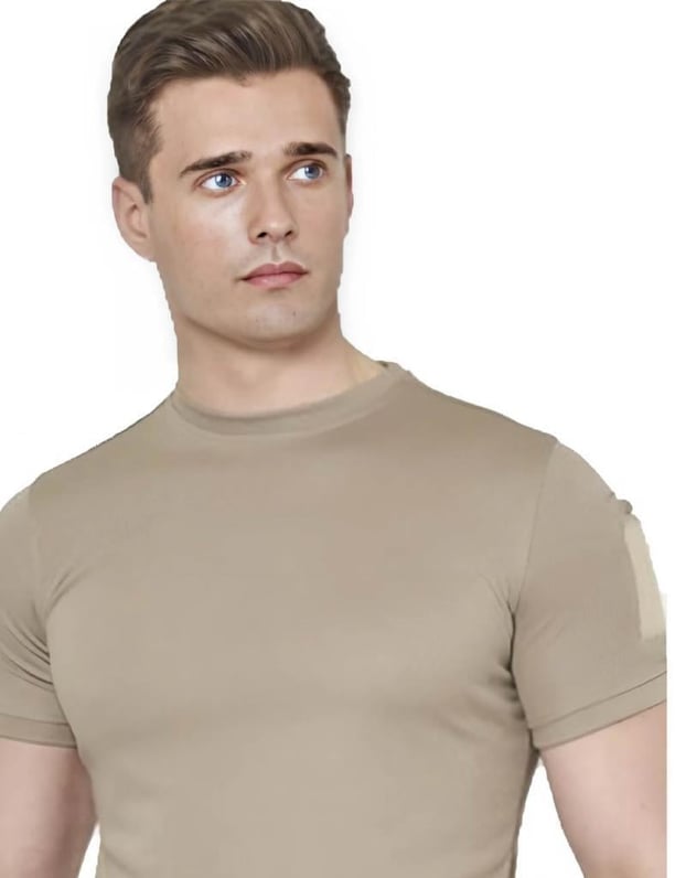 Single Sword SS Yakasıız Kısa Kol Tişört – LACOS Kumaş (BEJ-3XL)