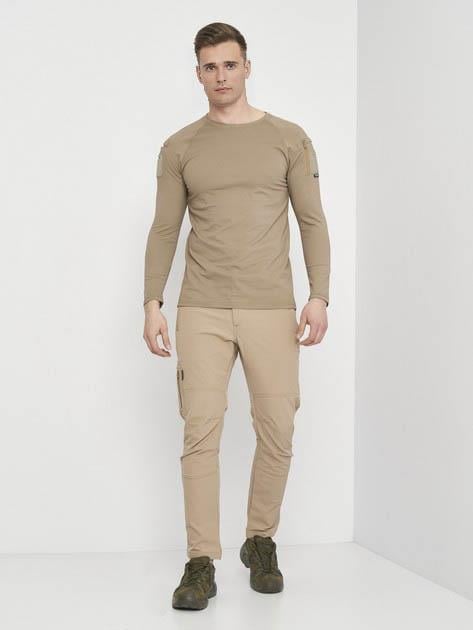 Single Sword SS Yakasıız Uzun Kol Tişört  LACOS Kumaş (BEJ-M)