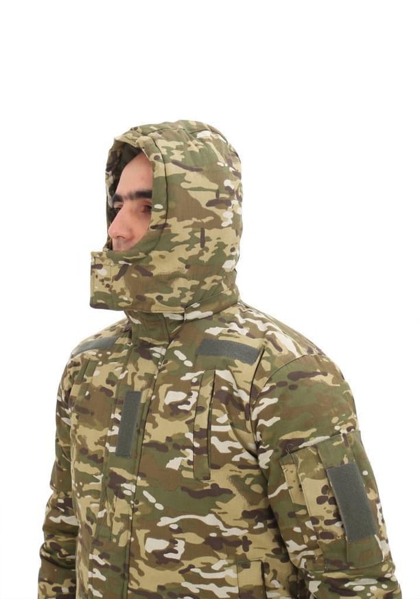 Single Sword Su Geçirmez Kamuflaj Erkek Softshell Parka (MULTİCAM-L)