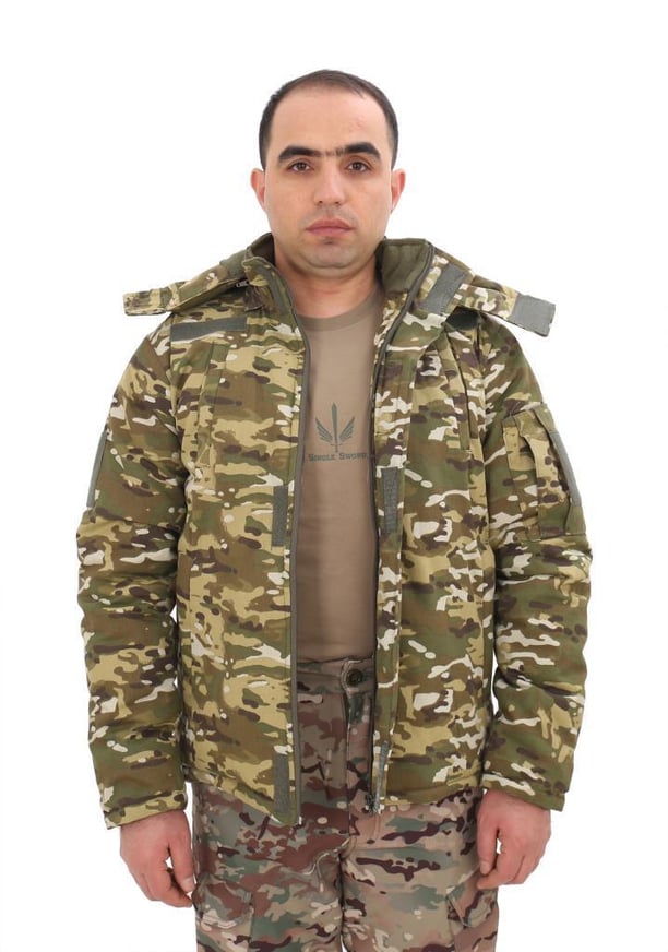 Single Sword Su Geçirmez Kamuflaj Erkek Softshell Parka (MULTİCAM-L)