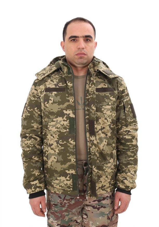 Single Sword Su Geçirmez Kamuflaj Erkek Softshell Parka (PİKSEL-3XL)
