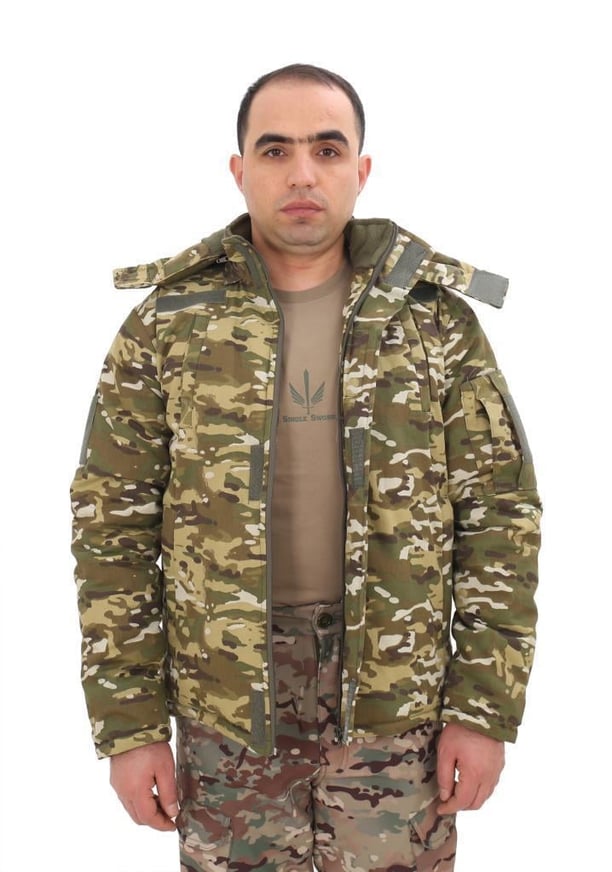Single Sword Su Geçirmez Kamuflaj Erkek Softshell Parka (MULTİCAM-XL)