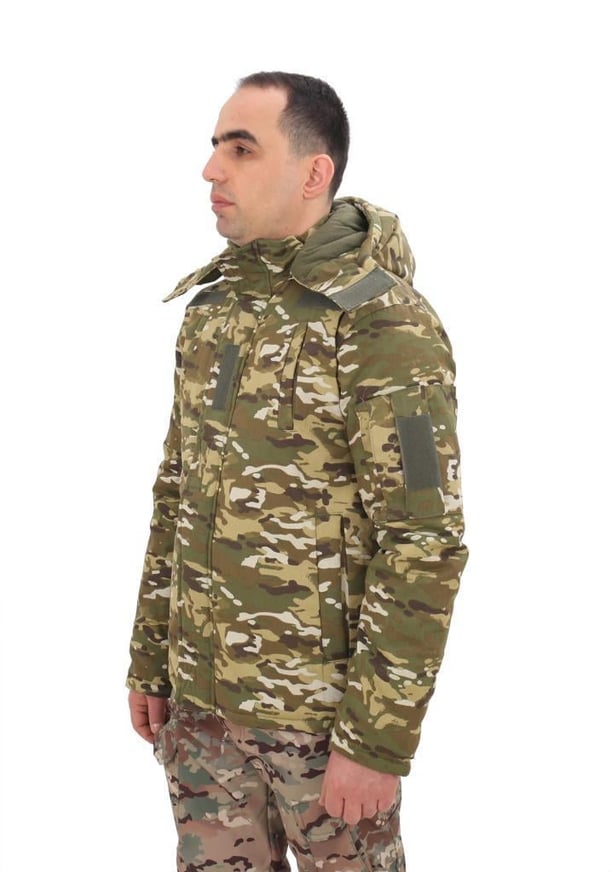 Single Sword Su Geçirmez Kamuflaj Erkek Softshell Parka (MULTİCAM-XL)
