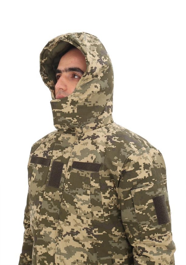 Single Sword Su Geçirmez Kamuflaj Erkek Softshell Parka (PİKSEL-XL)