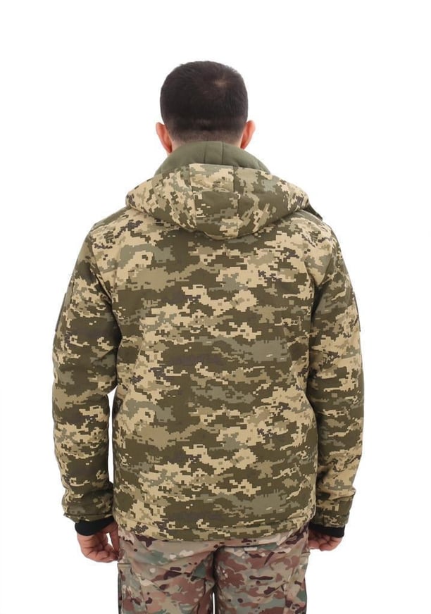 Single Sword Su Geçirmez Kamuflaj Erkek Softshell Parka (PİKSEL-XL)