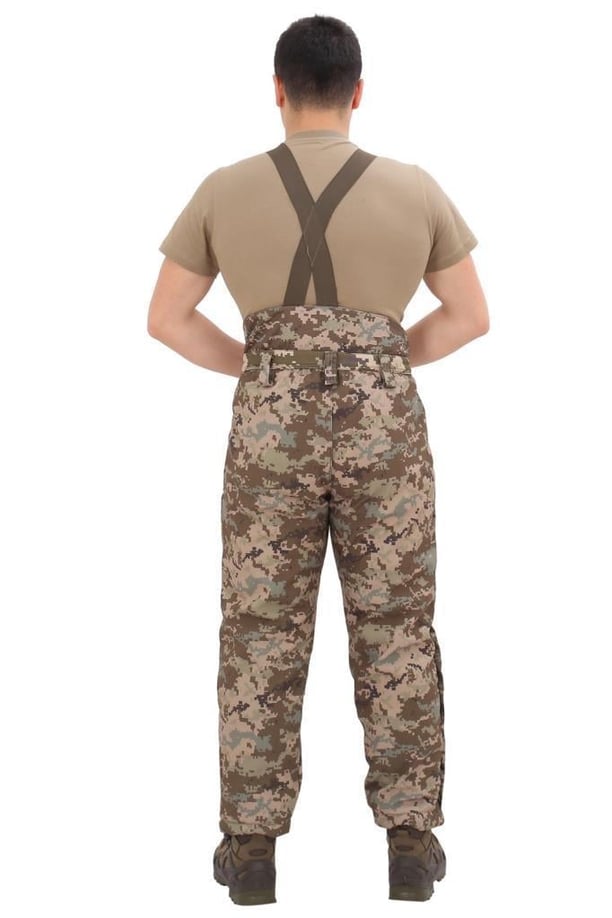 Single Sword Su Geçirmez Kışlık Softshell Mont&Pantolon Salopet Takım (PİKSEL-XL)