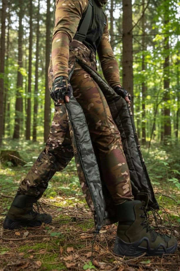 Single Sword Su Geçirmez Kışlık Softshell Mont&Pantolon Salopet Takım (MULTİCAM-L)