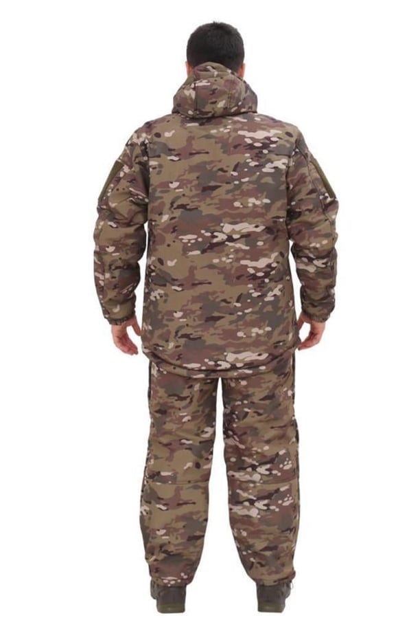 Single Sword Su Geçirmez Kışlık Softshell Mont&Pantolon Salopet Takım (MULTİCAM-3XL)