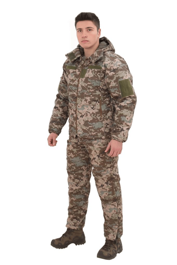 Single Sword Su Geçirmez Kışlık Softshell Mont&Pantolon Salopet Takım (PİKSEL-S)