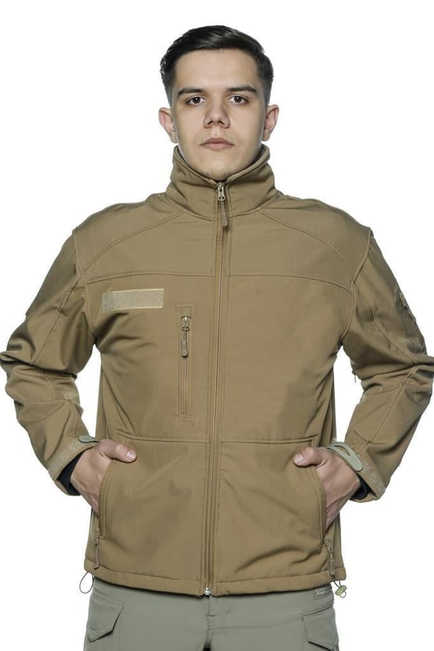 Single Sword Su ve Rüzgar Geçirmez Tactical Softshell Mont (BEJ-3XL)