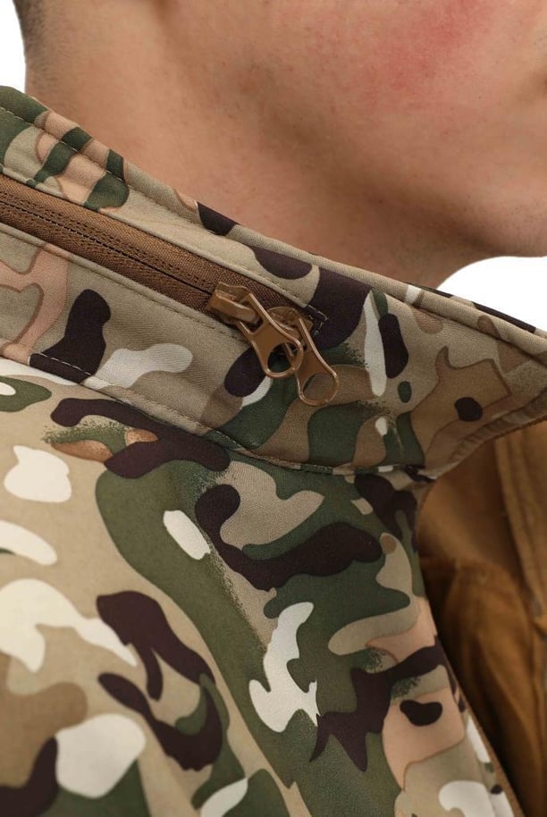 Single Sword Su ve Rüzgar Geçirmez Tactical Softshell Mont (MULTİCAM-S)