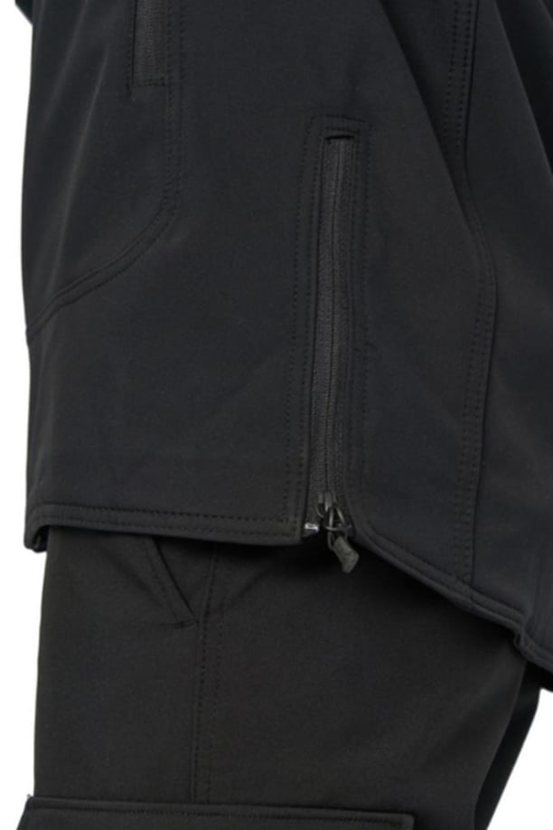 Single Sword Su&Rüzgar Geçirmez Outdoor Softshell Kışlık Erkek Mont (Kapüşonlu) (SİYAH-3XL)
