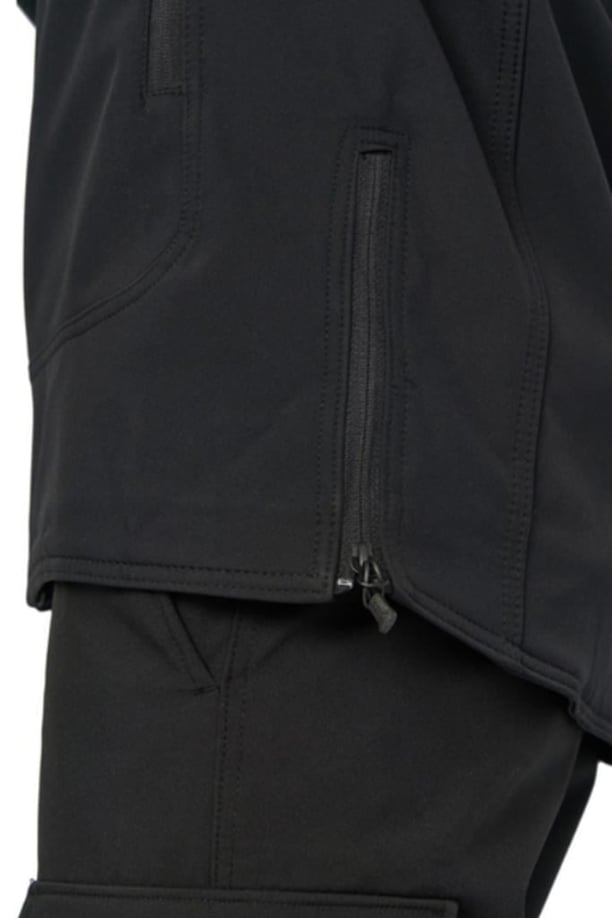 Single Sword Su&Rüzgar Geçirmez Outdoor Softshell Kışlık Erkek Mont (Kapüşonlu) (SİYAH-M)