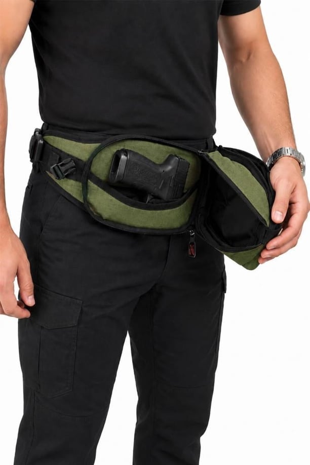 Single Sword Tabanca Taşıma Uyumlu Cordura Bel Çantası Gizlenebilir Alt Kılıf Bölmeli