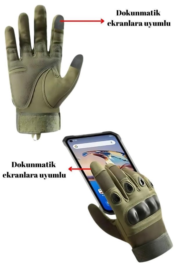 Single Sword Taktik Dokunmatik Parmak Uçlu Eldiven (HAKİ-M)