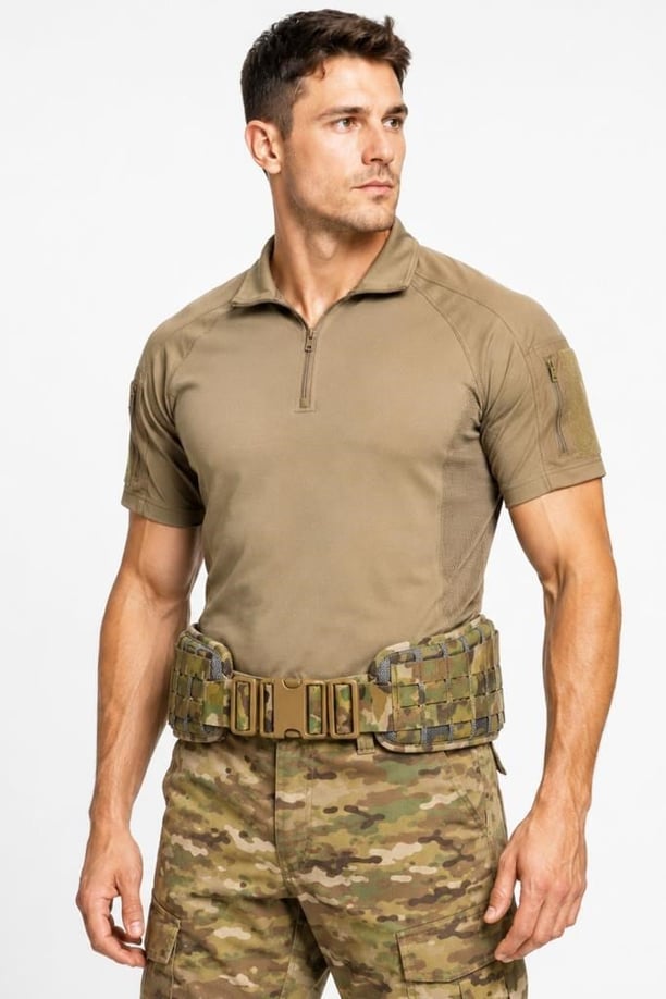 Single Sword Taktik Molle Kemer Kalın Süngerli Fiber Destekli Lüks Askeri Outdoor Kemer Kod-8