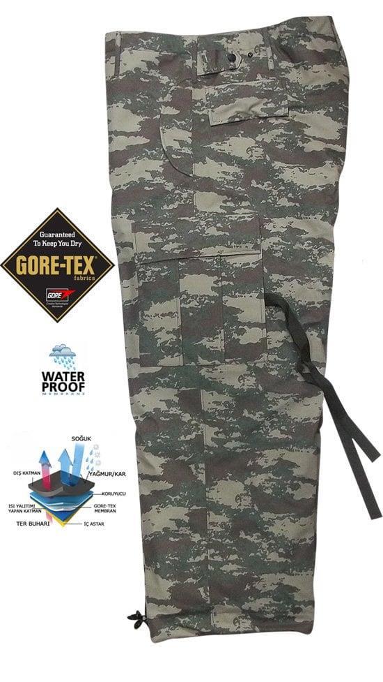 Single Sword TSK Su Geçirmez Soğuk İklim Pantolonu Goretex Kamuflaj (TSK)