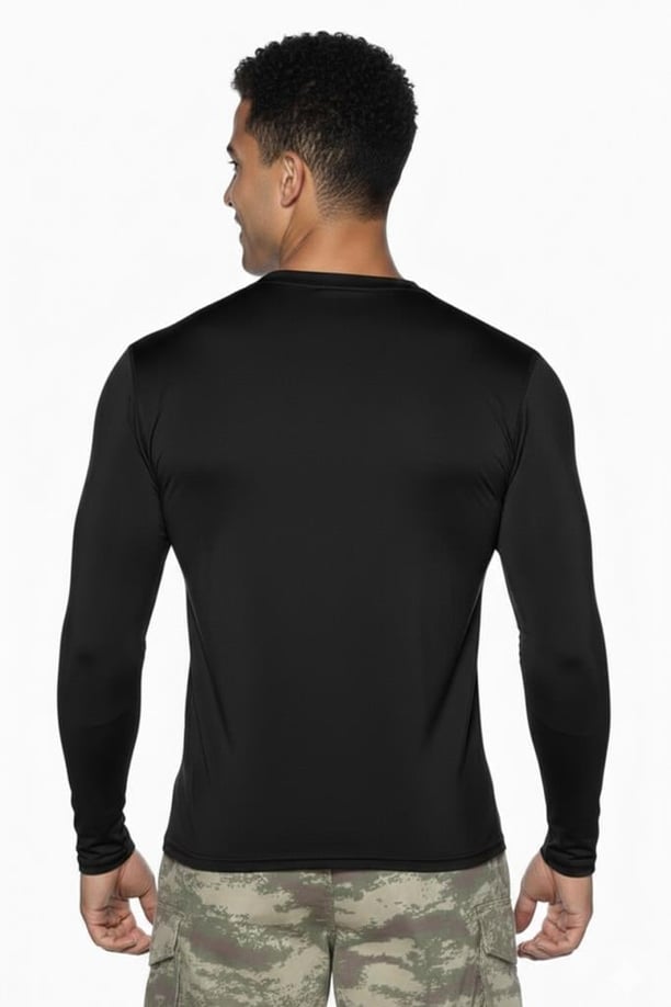 Single Sword Uzun Kol Microfiber T-Shirt - Tişört (SİYAH-XL)
