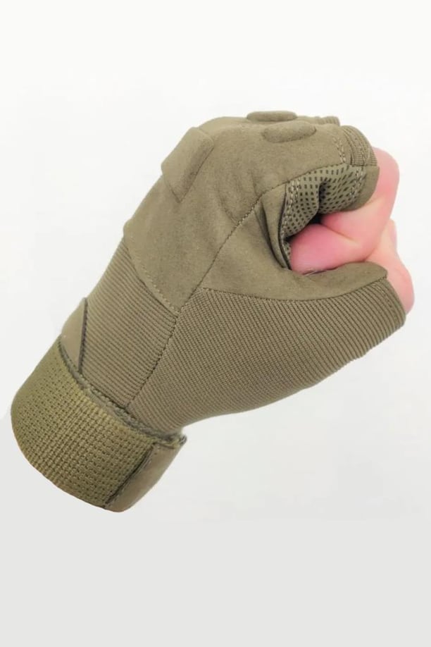 Strongclaw Strongclaw SC-1002 Kısa Parmak Taktik ve Outdoor Eldiveni – Dayanıklı Operasyon Modeli (HAKİ-2XL)