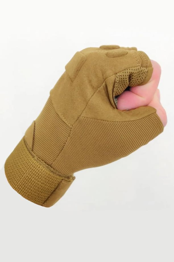 Strongclaw Strongclaw SC-1002 Kısa Parmak Taktik ve Outdoor Eldiveni – Dayanıklı Operasyon Modeli (BEJ-M)