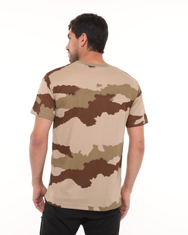 Sword Bisiklet Yaka Kısa Kollu Kamuflaj Erkek T-Shirt Single (Ç.KAMUFLAJ-L)