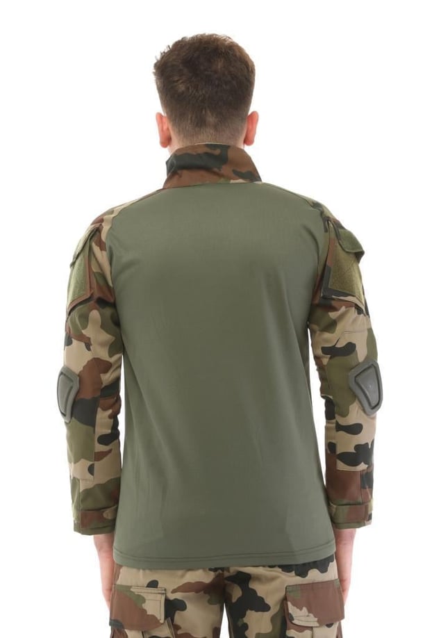 Sword Dirsek Detaylı Polo Yaka Kadın&Erkek Combat T-shirt Single (USA-3XL)