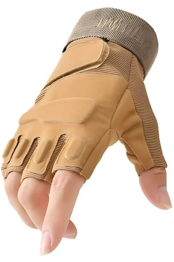 Sword Erkek&Kadın Outdoor Spor&Fitness Outdoor Kesik Parmak Eldiven Single (BEJ-XL)