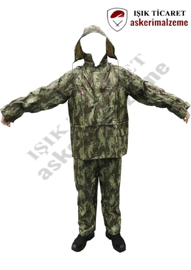 Yağmurluk Takım, Panço, Alt Üst Yağmurluk (KAMUFLAJ-3XL)