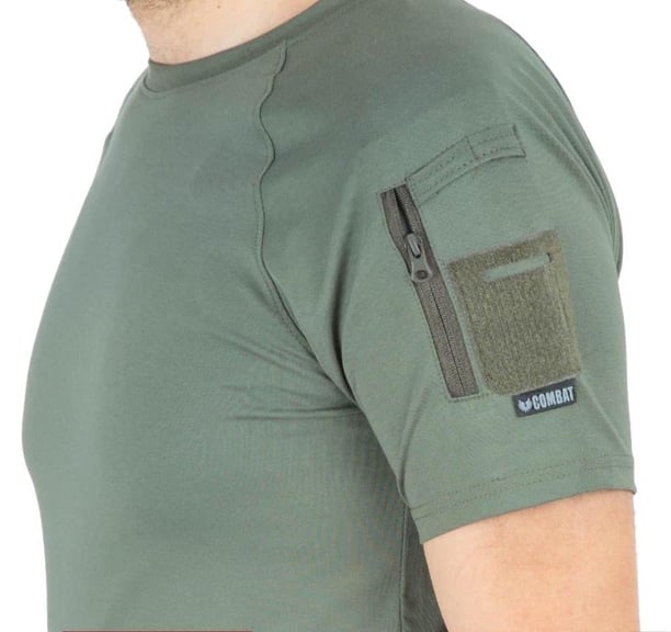 Yaka Kısa Kol Basic Combat T-Shirt Bisiklet (HAKİ-S)