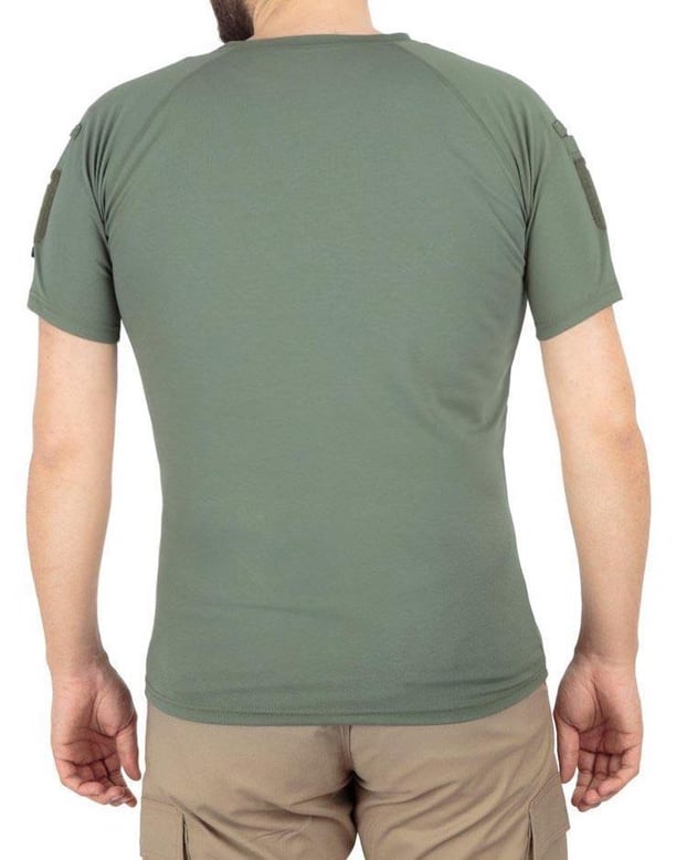 Yaka Kısa Kol Basic Combat T-Shirt Bisiklet (HAKİ-S)