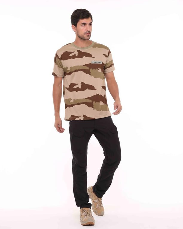 Yakasız Kısa Kol Erkek T-Shirt Jambaar (Ç.KAMUFLAJ-2XL)