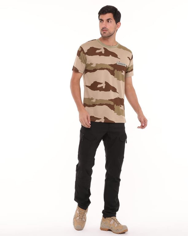 Yakasız Kısa Kol Erkek T-Shirt Jambaar (Ç.KAMUFLAJ-2XL)