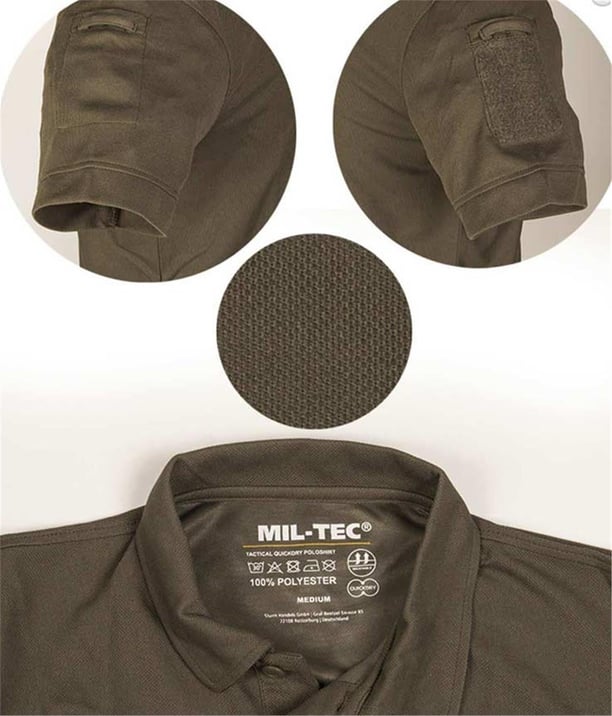 YDS MIL-TEC POLO QUICK DRY T-SHIRT -HAKİ