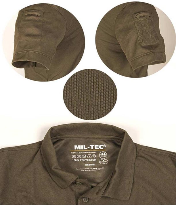 YDS MIL-TEC POLO QUICK DRY T-SHIRT -SİYAH