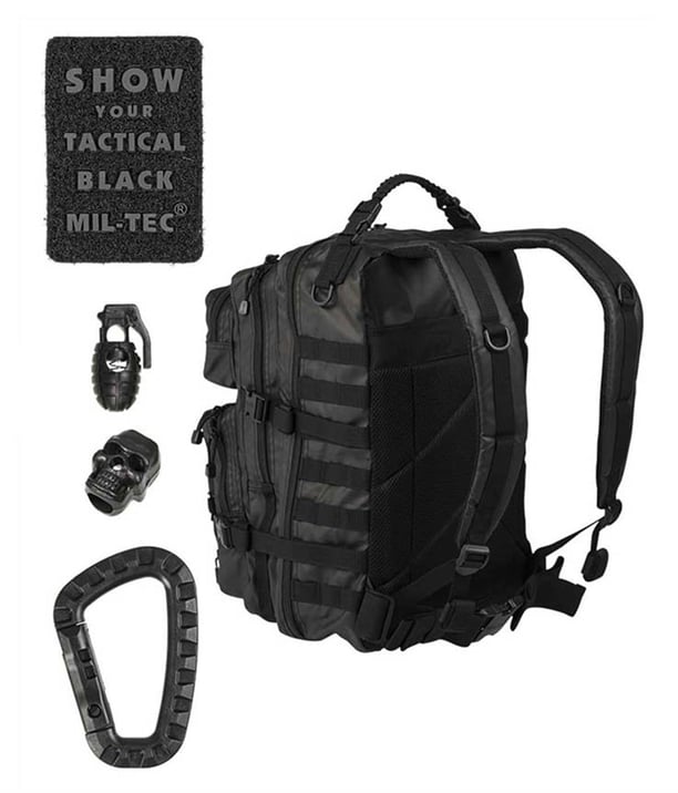 YDS MIL-TEC TACTICAL SIRT ÇANTASI (36L) -SİYAH
