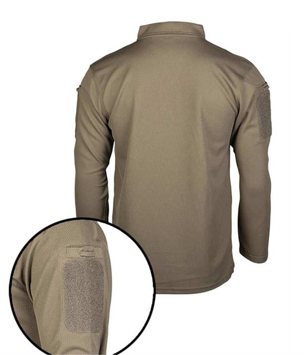 YDS MIL-TEC UZUN KOLLU POLO QUICK DRY T-SHIRT -HAKİ