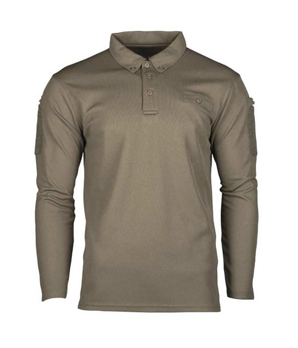 YDS MIL-TEC UZUN KOLLU POLO QUICK DRY T-SHIRT -HAKİ