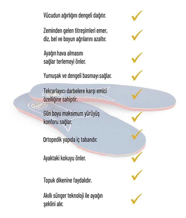YDS ORTHOPEDIC TABANLIK -MAVİ