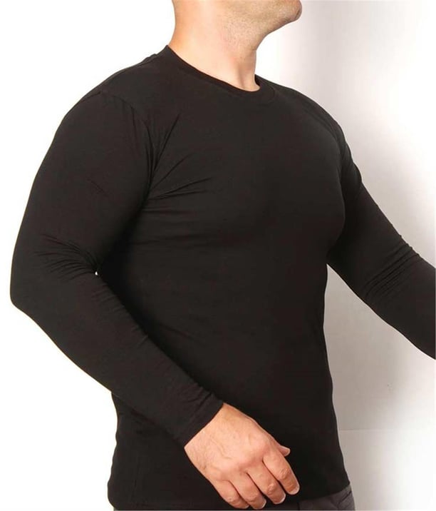YDS T-SHIRT PRO UZUN KOLLU -SİYAH