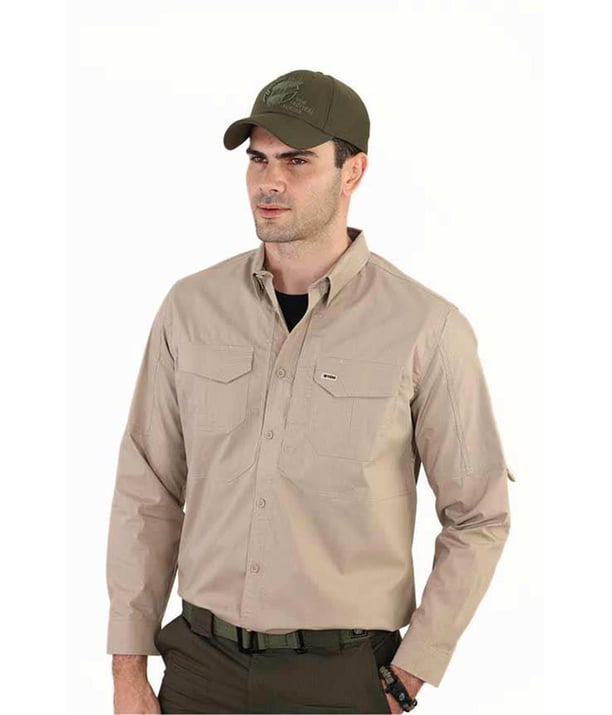 YDS TACTICAL CAP NATURE SERİSİ ŞAPKA -HAKİ KURT LOGOLU