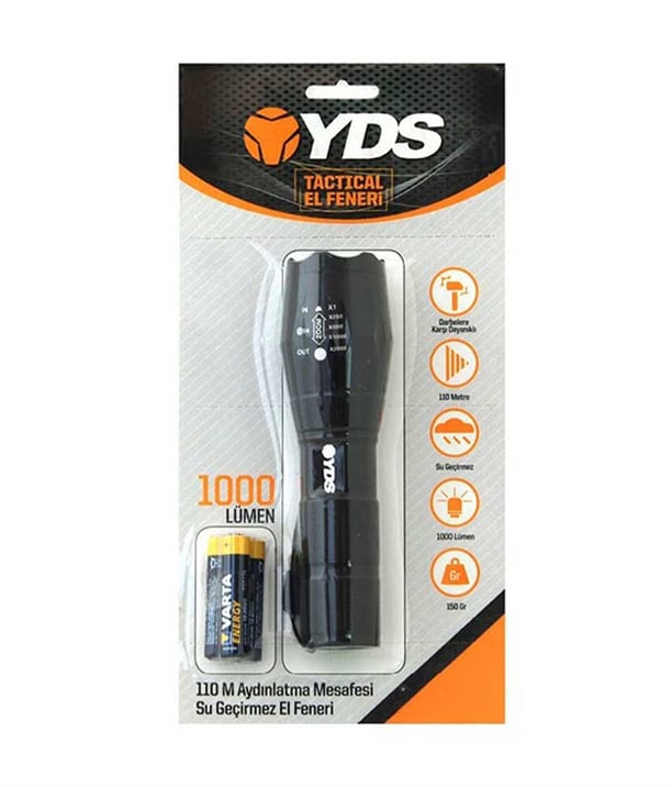 YDS TACTICAL EL FENERİ -SİYAH