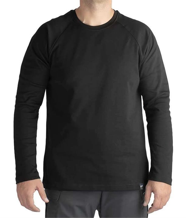 YDS TRAVEL T-SHIRT UZUN KOL -SİYAH