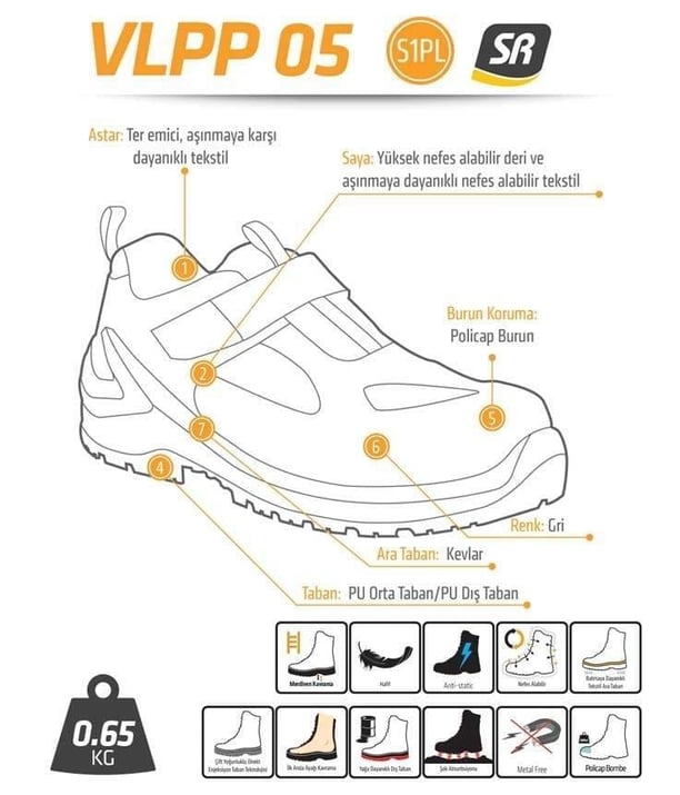 YDS VLPP 05 S1 (PL) AYAKKABI -GRİ