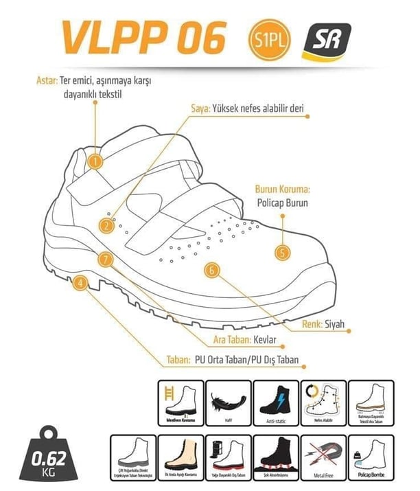 YDS VLPP 06 S1 (PL) AYAKKABI -SİYAH