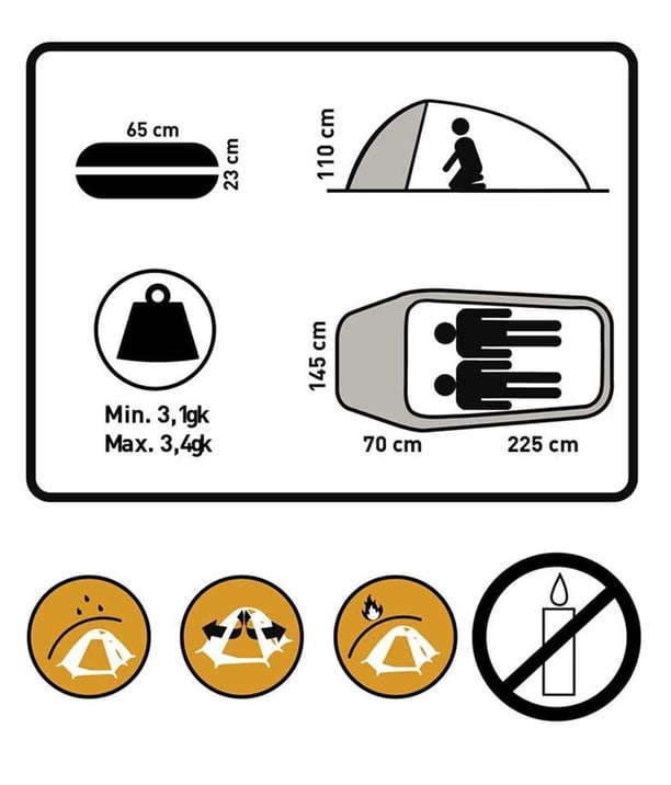 YDS WATERPROOF MILITARY TENT/ÇADIR -HAKİ-KIRMIZI