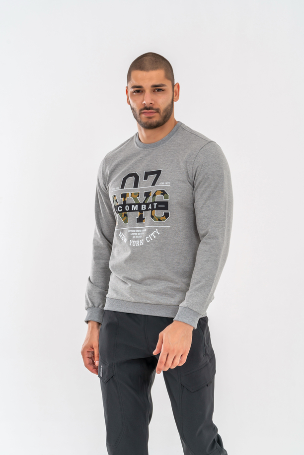 SWEATSHIRT BASIC - 902 - B15 - GRİ
